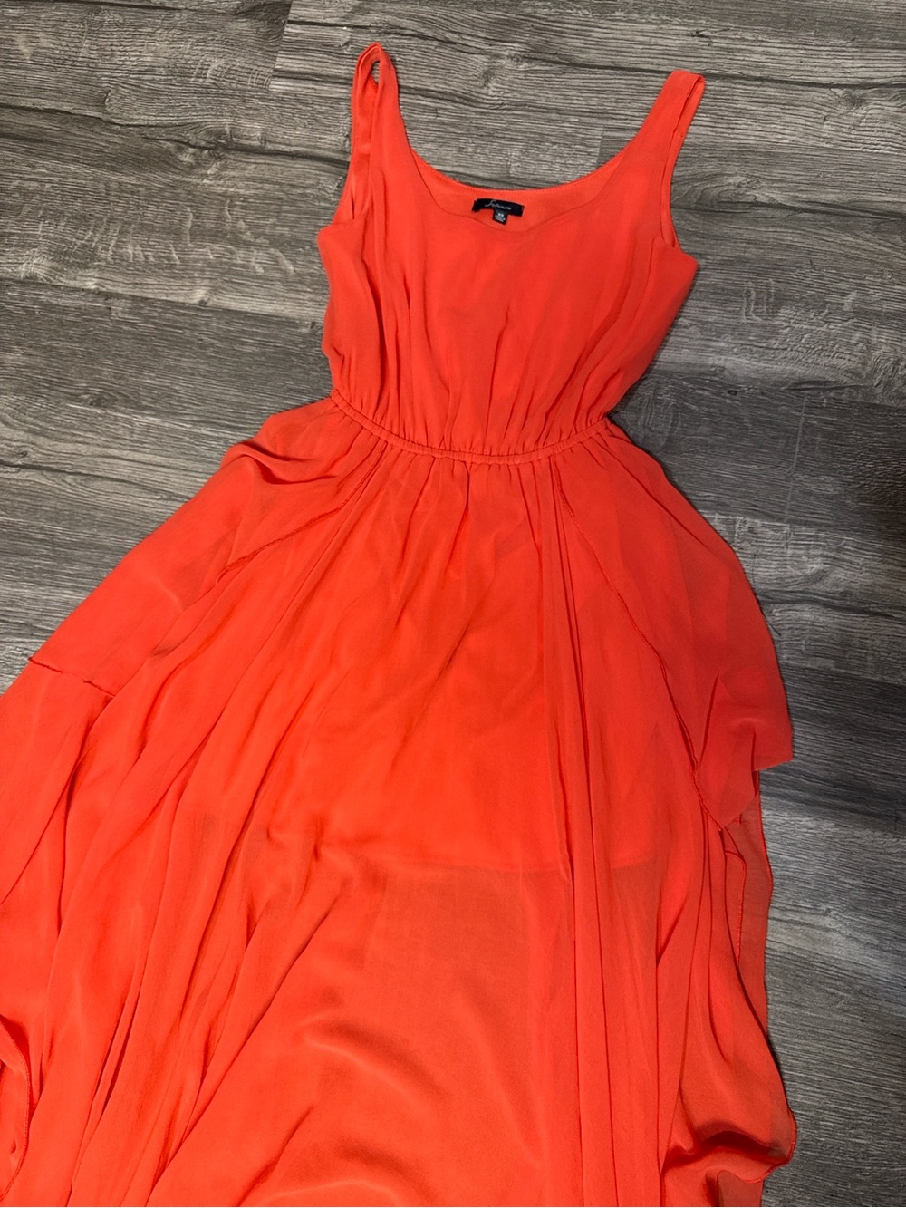 Soprano Coral Orange Chiffon Flowy Dress XS - Picture 3 of 7